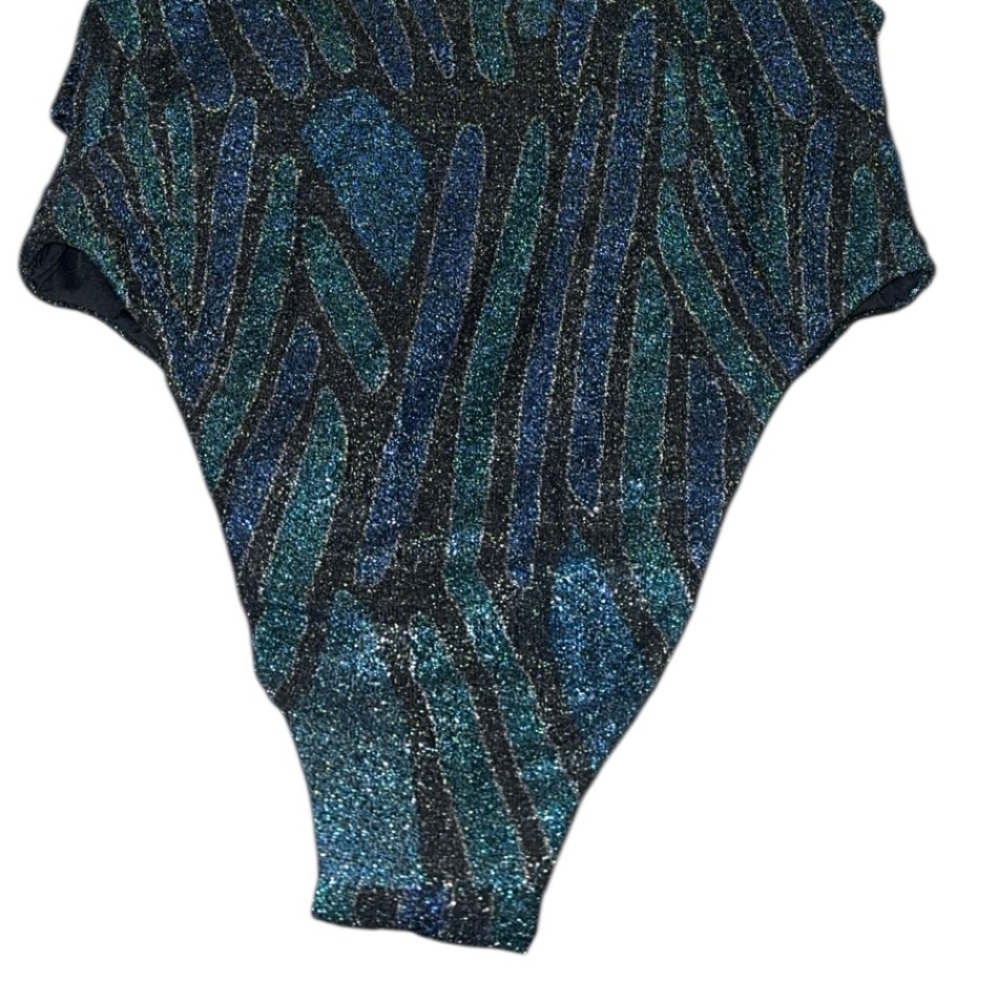 NWT Ramy Brook Printed Shimmery Paradise Sparkle Viona One-Piece Swimsuit Medium - Picture 10 of 10